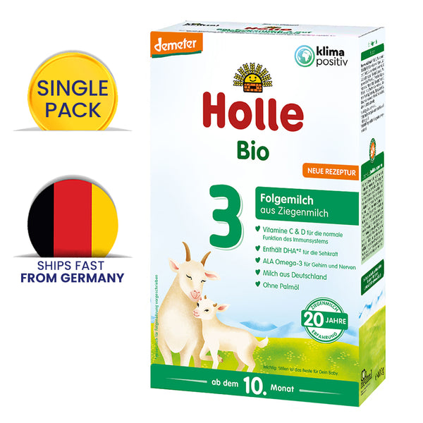 Holle Bio ヤギミルク 3箱 Holle Goat Stage 3 Formula + DHA 400g - Bottles & Burps