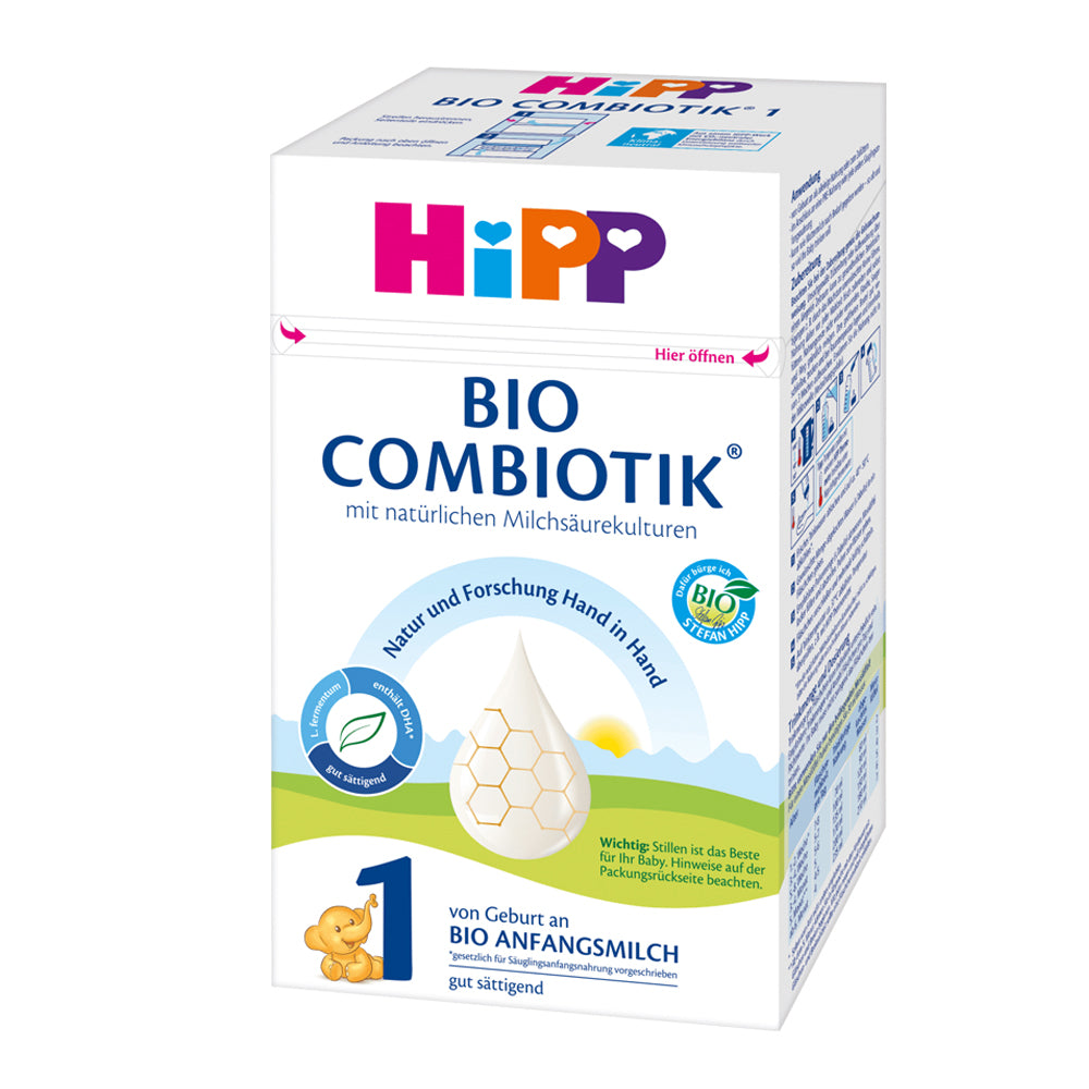 HiPP Stage 1 Combiotik Formula + DHA 600g German Bottles & Burps