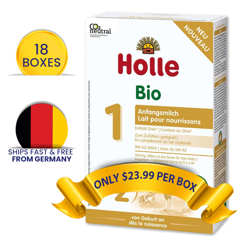 Holle Cow Stage Formula DHA 400g Bottles Burps - Main Image