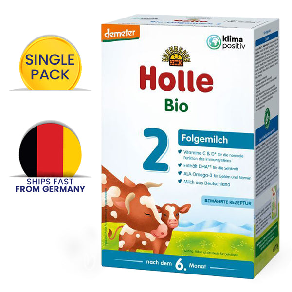 Holle Cow Stage 2 Formula + DHA 600g - Bottles & Burps